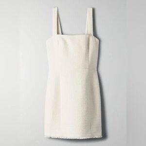Aritzia Babaton Mini Dress Ivory white wedding bachelorette bridal